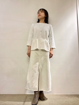「BRICK HOUSE by TOKYO SHIRT」｜「アイテム（アクセサリー）」を使った、Echikafit東京さん（レディース・157cm）の冬コーディネート