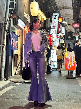「ANAP（アナップ）のアイテム（ジャケット/アウター）」を使った、08ng24さん（レディース・159cm）の春コーディネート