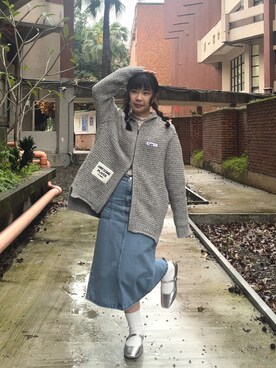 「H:CONNECT（エイチコネクト）のアイテム」を使った、みどりさん（レディース・154cm）の春コーディネート