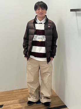 「adidas originals」｜「アイテム（ジャケット/アウター）」を使った、SKさん（メンズ・156cm）の冬コーディネート