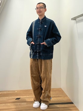 「アイテム（ジャージ）」を使った、KKさん（メンズ・175cm）の秋コーディネート