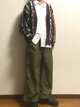 「RAGEBLUE（レイジブルー）のアイテム（カーディガン/ボレロ）」を使った、Taiさん（メンズ・175cm）の冬コーディネート