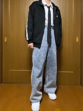 「韓国コーデ」｜「アイテム（ブルゾン）」を使った、Taiさん（メンズ・175cm）の冬コーディネート