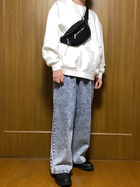 「ADRER（アドラー）のアイテム（スウェット）」を使った、Taiさん（メンズ・175cm）の冬コーディネート