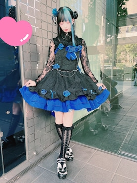 「アイテム（ジャンパースカート）」を使った、Asさん（レディース・158cm）の秋コーディネート