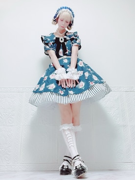 「axes femme（アクシーズファム）のアイテム（ワンピース）」を使った、Asさん（レディース・158cm）の夏コーディネート