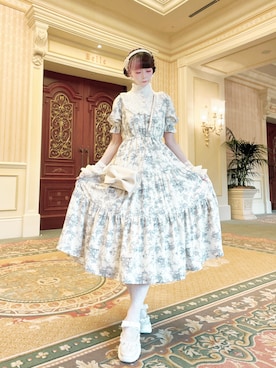 「アイテム（カチューシャ、ホワイト系）」を使った、Asさん（レディース・158cm）の夏コーディネート