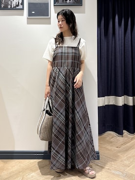 「grove（グローブ）の【シリーズ累計36万枚！名品ニット】やわらかドライタッチ ドルマンニット（ニット/セーター、ホワイト系）」を使った、ayakaさん（レディース・158cm）の夏コーディネート