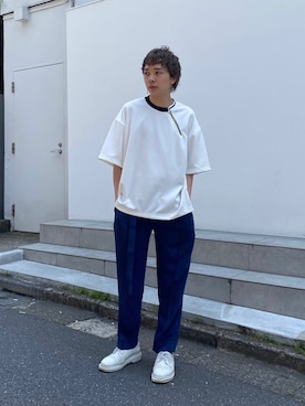 「CULLNI（クルニ）のアイテム（パンツ）」を使った、白鳥巧史さん（メンズ・170cm）の夏コーディネート