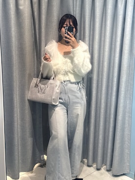 「OLIVE des OLIVE（オリーブデオリーブ）のアイテム（デニムパンツ）」を使った、HIROMI さん（レディース・163cm）の秋コーディネート