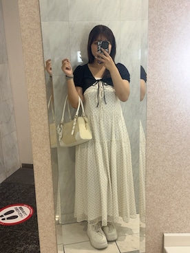 「OLIVE des OLIVE（オリーブデオリーブ）のアイテム」を使った、HIROMI さん（骨格ストレート・レディース・163cm）の夏コーディネート