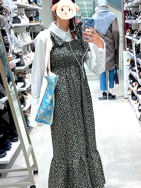 「アイテム（シャツワンピース）」を使った、tirashinouraさん（レディース・156cm）の秋コーディネート