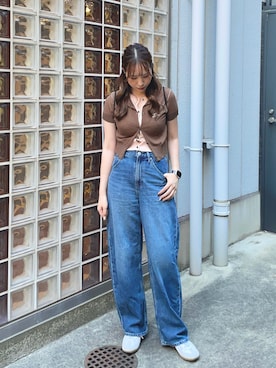 「ブラウンコーデ」｜「アイテム（カーディガン/ボレロ）」を使った、bitaさん（レディース・162cm）の秋コーディネート