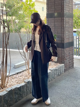 「アイテム（テーラードジャケット）」を使った、bitaさん（レディース・163cm）の秋コーディネート