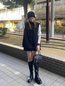 「アイテム（帽子）」を使った、bitaさん（レディース・163cm・20代）の秋コーディネート