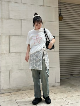 「nomnom（ノムノム）のアイテム」を使った、bitaさん（レディース・162cm）の夏コーディネート