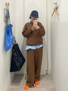 「アイテム（スウェットパンツ）」を使った、bitaさん（レディース・163cm・20代）の秋コーディネート
