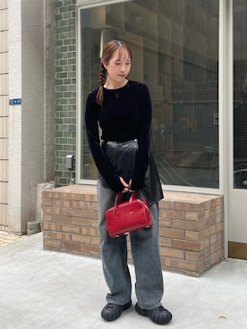 「nomnom（ノムノム）のアイテム」を使った、bitaさん（レディース・162cm）の秋コーディネート