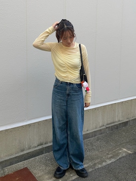 「シアートップス」｜bitaさん（レディース・163cm）の秋コーディネート