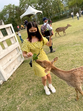 「Sweet（スウィート）のアイテム」を使った、游雅庭さん（レディース・160cm）の春コーディネート