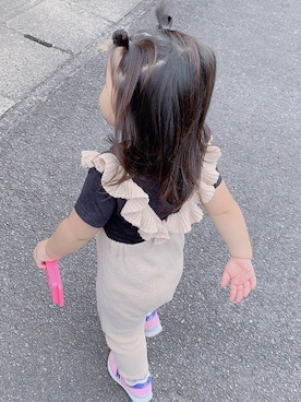 「ZARA KIDS」｜「アイテム（オールインワン・サロペット）」を使った、harukaさん（キッズ・110cm）の春コーディネート