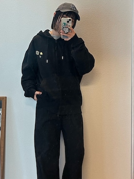 「NERDY（ノルディ）のアイテム」を使った、ユーナ(yuna)さん（レディース・155cm）の冬コーディネート