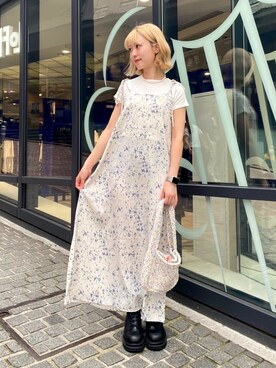 「eyeye（アイアイ）のアイテム」を使った、ALAND JAPANさん（レディース・153cm）の夏コーディネート