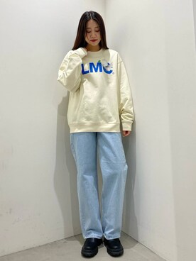 「LMCのアイテム（スウェット）」を使った、ALAND JAPANさん（レディース・167cm）の秋コーディネート