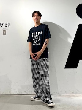 「ALAND（エーランド）のアイテム（その他パンツ）」を使った、ALAND JAPANさん（メンズ・172cm）の夏コーディネート