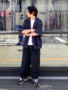 「ALAND（エーランド）のアイテム（その他パンツ）」を使った、ALAND JAPANさん（メンズ・170cm）の夏コーディネート