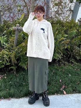 「DEARSTALKER（ディアストーカー）のアイテム」を使った、ALAND JAPANさん（レディース・153cm）の冬コーディネート