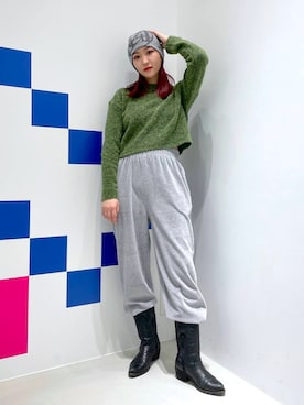 「マイベストコーデ2022」｜「アイテム（スウェットパンツ）」を使った、ALAND JAPANさん（レディース・160cm）の冬コーディネート