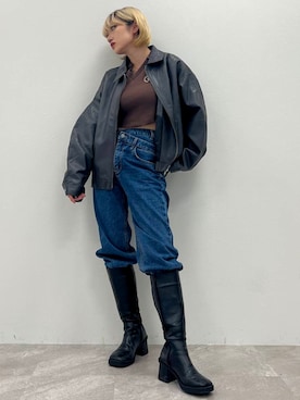 「V2（ブイツー）のアイテム」を使った、ALAND JAPANさん（レディース・168cm）の秋コーディネート