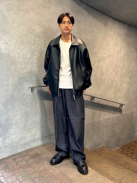 「V2（ブイツー）のアイテム」を使った、ALAND JAPANさん（メンズ・172cm）の冬コーディネート
