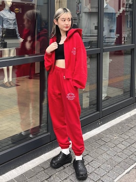 「ショート丈トップス」｜「アイテム（アンダーウェア）」を使った、ALAND JAPANさん（レディース・154cm）の秋コーディネート