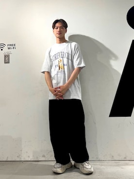 「ALAND（エーランド）のアイテム（スラックス）」を使った、ALAND JAPANさん（メンズ・172cm）の春コーディネート