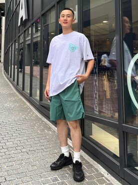 「ISTKUNST（イストクンスト）のアイテム」を使った、ALAND JAPANさん（メンズ・175cm）の夏コーディネート