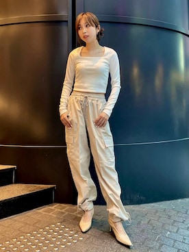 「THE MILES（ザ マイルズ）のアイテム」を使った、ALAND JAPANさん（レディース・157cm）の夏コーディネート