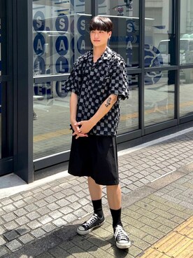 「ALAND（エーランド）のアイテム（その他パンツ）」を使った、ALAND JAPANさん（メンズ・172cm）の夏コーディネート