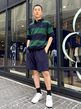 「ALAND（エーランド）のアイテム（その他パンツ）」を使った、ALAND JAPANさん（メンズ・175cm）の夏コーディネート