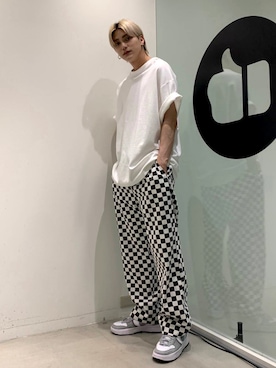 「ALAND（エーランド）のアイテム（スウェットパンツ）」を使った、ALAND JAPANさん（メンズ・178cm）の夏コーディネート