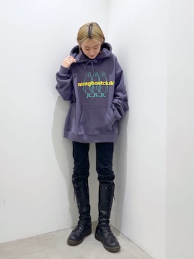 「NICE GHOST CLUB（ナイスゴーストクラブ）のアイテム」を使った、ALAND JAPANさん（レディース・154cm）の春コーディネート