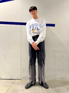 「ALAND（エーランド）のアイテム（スウェット）」を使った、ALAND JAPANさん（メンズ・173cm）の冬コーディネート
