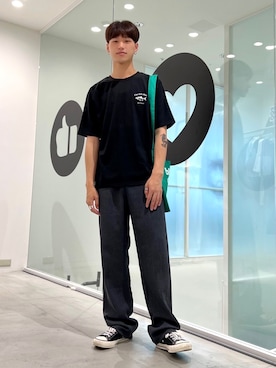 「ALAND（エーランド）のアイテム（スラックス）」を使った、ALAND JAPANさん（メンズ・172cm）の夏コーディネート