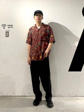 「ALAND（エーランド）のアイテム（その他パンツ）」を使った、ALAND JAPANさん（メンズ・175cm）の夏コーディネート