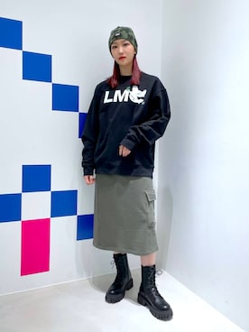 「LMCのアイテム（帽子）」を使った、ALAND JAPANさん（レディース・160cm）の冬コーディネート