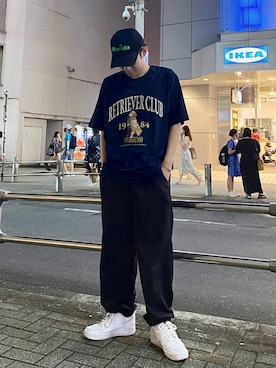 「ALAND（エーランド）のアイテム（キャップ）」を使った、ALAND JAPANさん（メンズ・170cm）の夏コーディネート