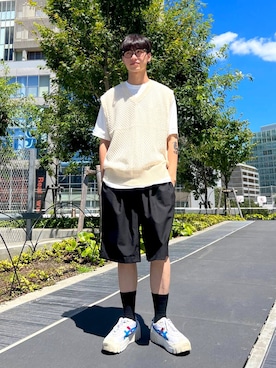 「ALAND（エーランド）のアイテム（その他パンツ）」を使った、ALAND JAPANさん（メンズ・172cm）の夏コーディネート