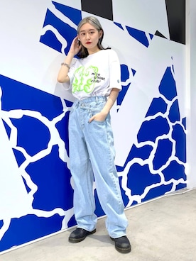 「NICE GHOST CLUB（ナイスゴーストクラブ）のアイテム」を使った、ALAND JAPANさん（レディース・154cm）の夏コーディネート