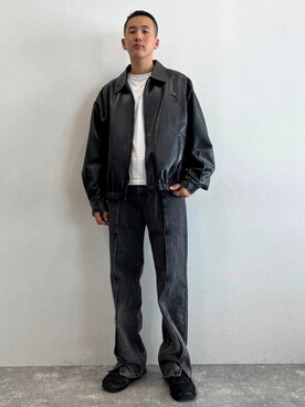 「V2（ブイツー）のアイテム」を使った、ALAND JAPANさん（メンズ・175cm）の秋コーディネート